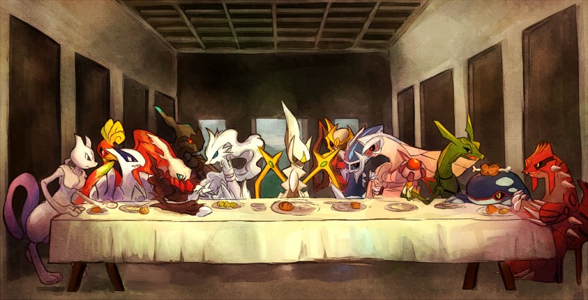 Mewtwo Giratina Lugia Reshiram Ho Oh And 9 More Pokemon And 1 More Drawn By Kabocha Torute Danbooru
