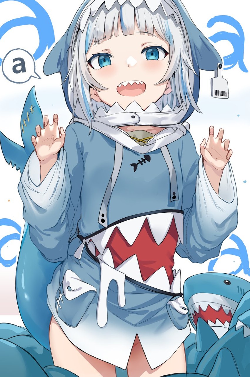 gawr gura (hololive and 1 more) drawn by hews