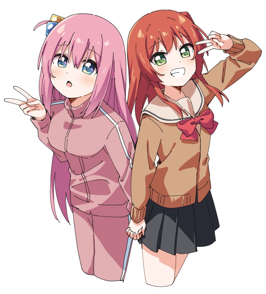 gotoh hitori and kita ikuyo (bocchi the rock!) drawn by haru_(konomi_150)