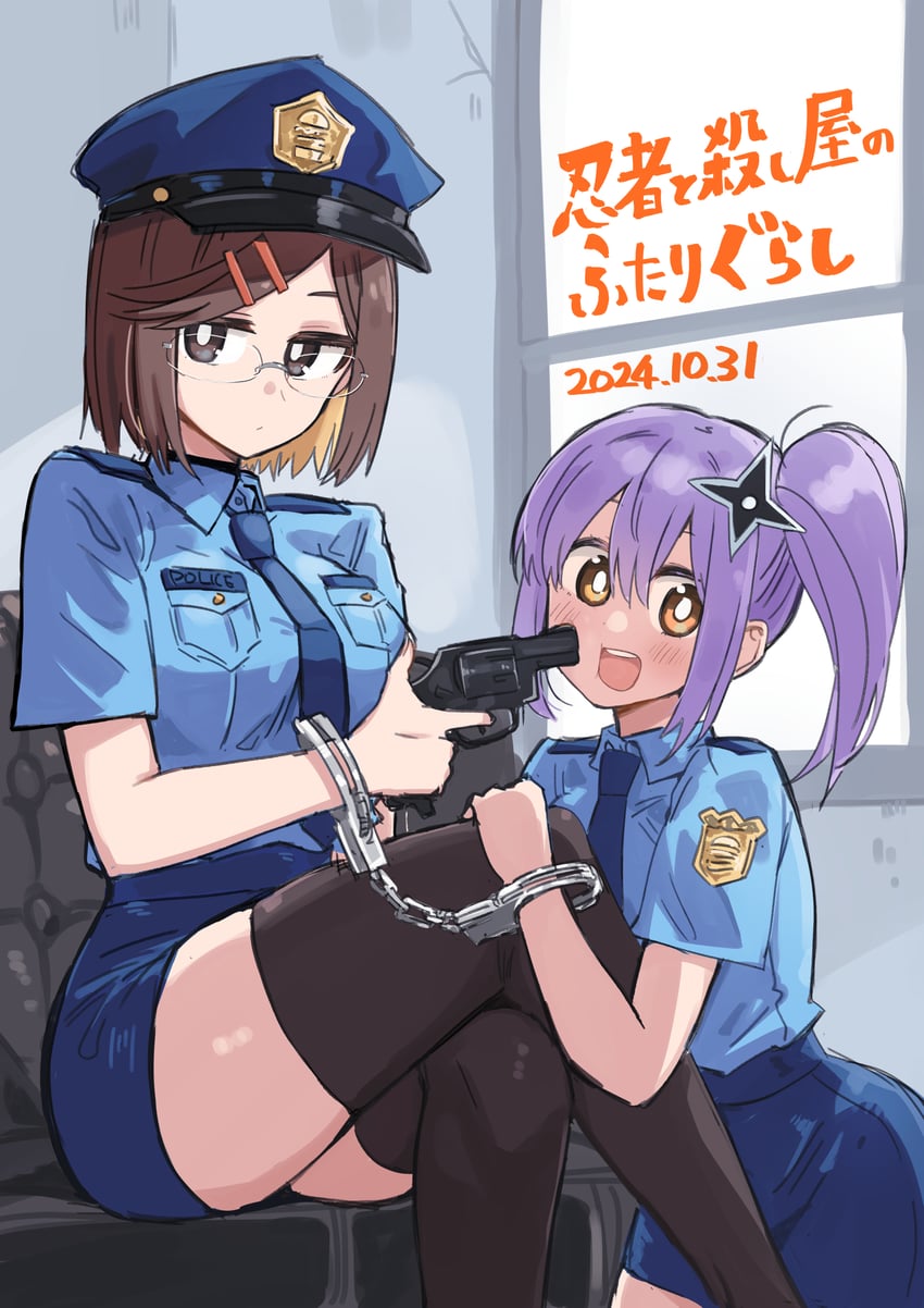 kusagakure satoko and koga konoha (ninja to koroshiya no futarigurashi) drawn by hundredburger