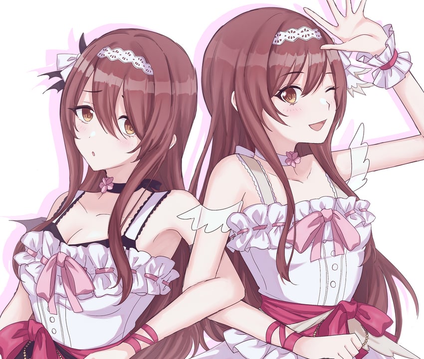 osaki amana and osaki tenka (idolmaster and 1 more) drawn by riyu_(jmvt8232)