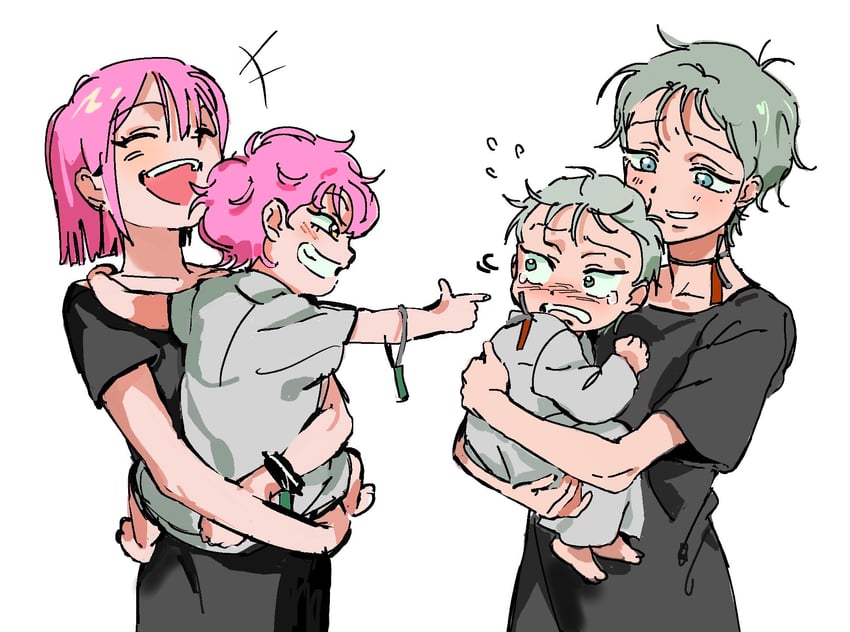 mizi, till, io, and mizi's mother (alien stage) drawn by sunnyirry