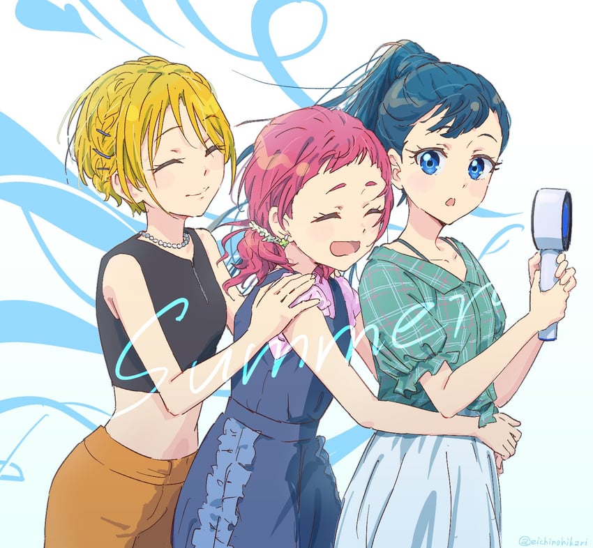 nono hana, yakushiji saaya, and kagayaki homare (precure and 1 more) drawn by aoizumi_(eichinohikari)