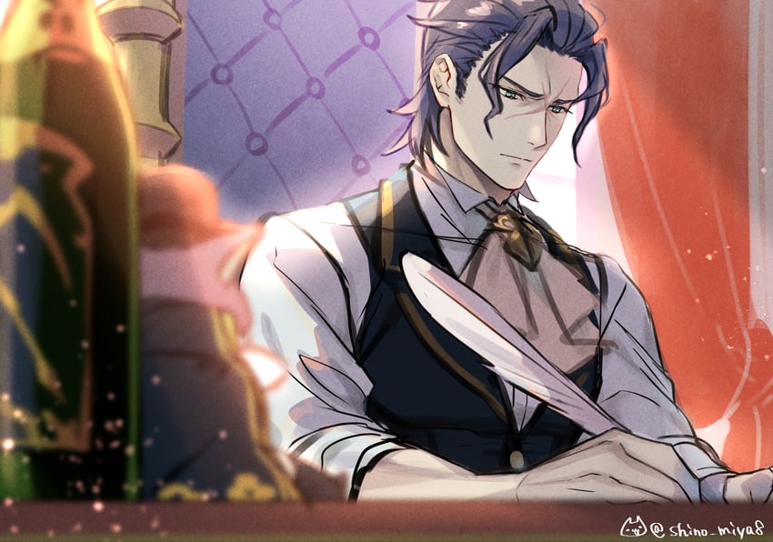 barok van zieks (ace attorney and 1 more) drawn by shinobiya_fsaka