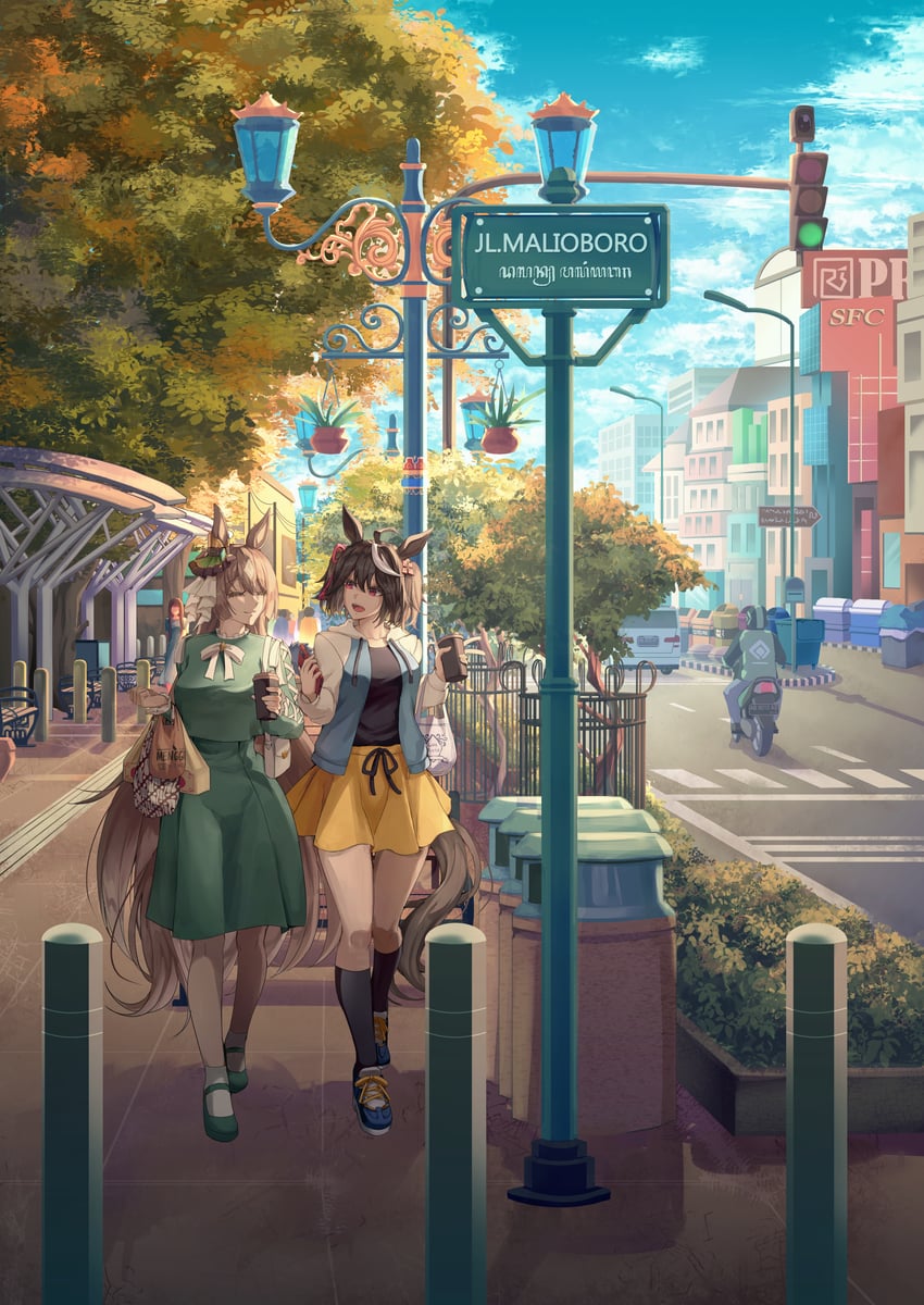 satono diamond and kitasan black (umamusume) drawn by midorin_567
