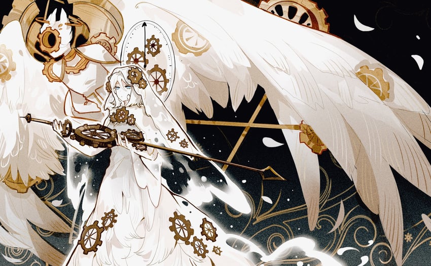 faust and eileen (project moon and 2 more) drawn by aislan