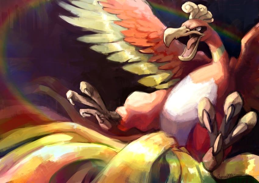ho-oh (pokemon) drawn by tyma_(mtymas)