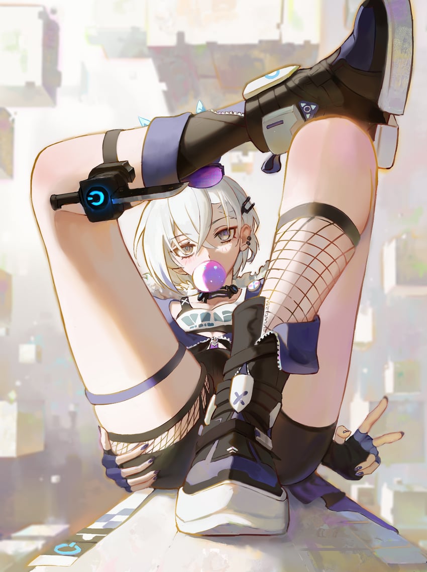 silver wolf (honkai and 1 more) drawn by subu_art