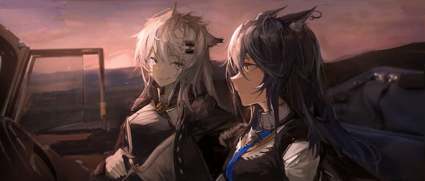 texas, lappland, and texas the omertosa (arknights) drawn by naiai_(user_ucgs8782)