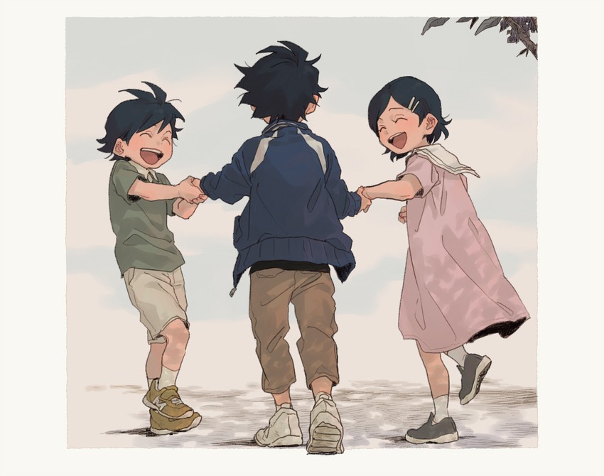 taiga takeru, taiga takeru's sister, and taiga takeru's brother (idolmaster and 1 more) drawn by syouyumochi33