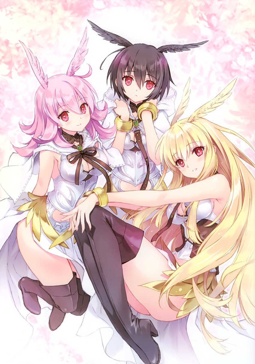 valkyrie, ortlinde, thrud, and hildr (fate and 1 more) drawn by carnelian