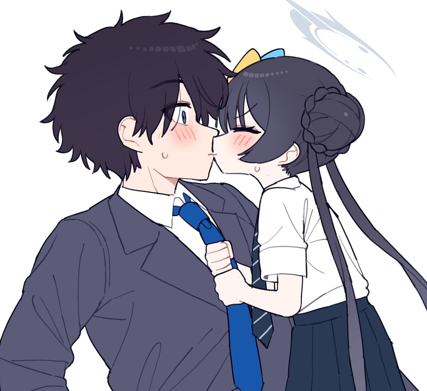 sensei and kisaki (blue archive) drawn by je_o_mo