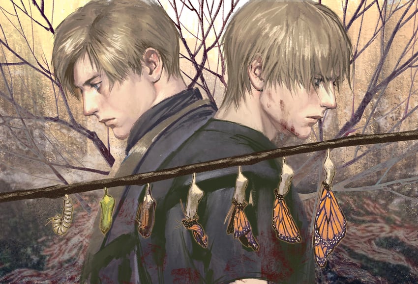 leon s. kennedy (resident evil and 2 more) drawn by mrs.yega_(nai0026er)