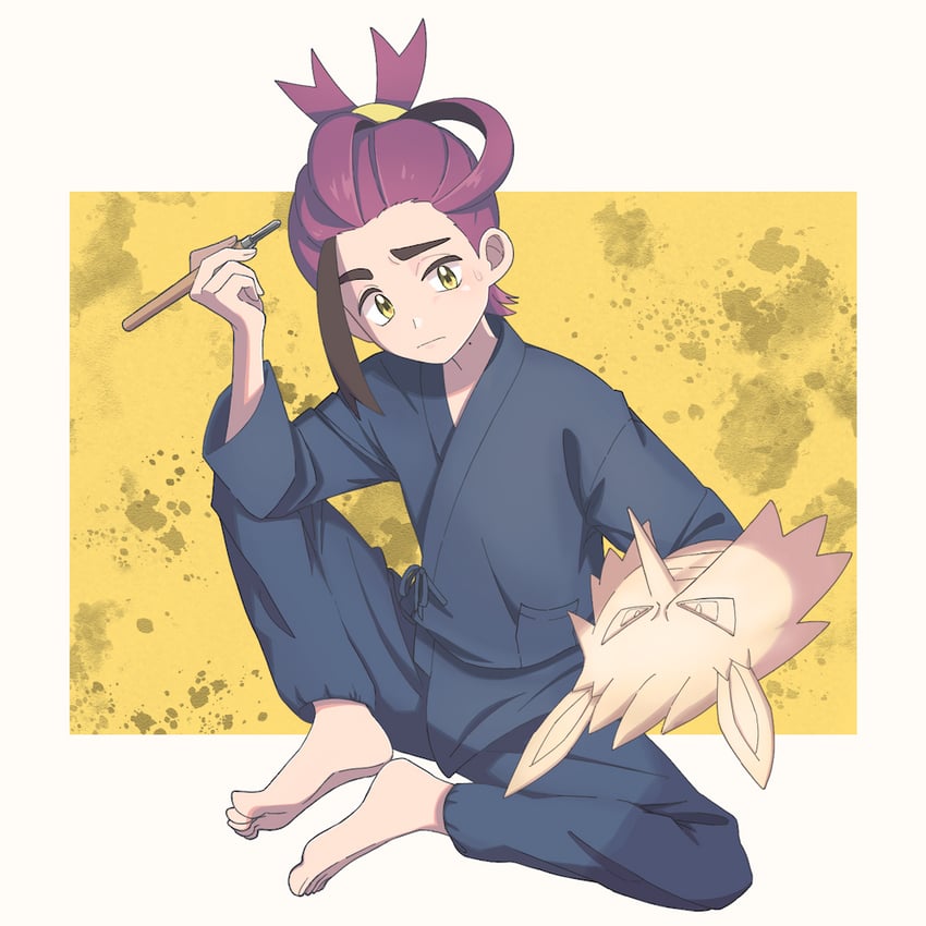 kieran (pokemon and 1 more) drawn by suimoku_(hzdg5322)