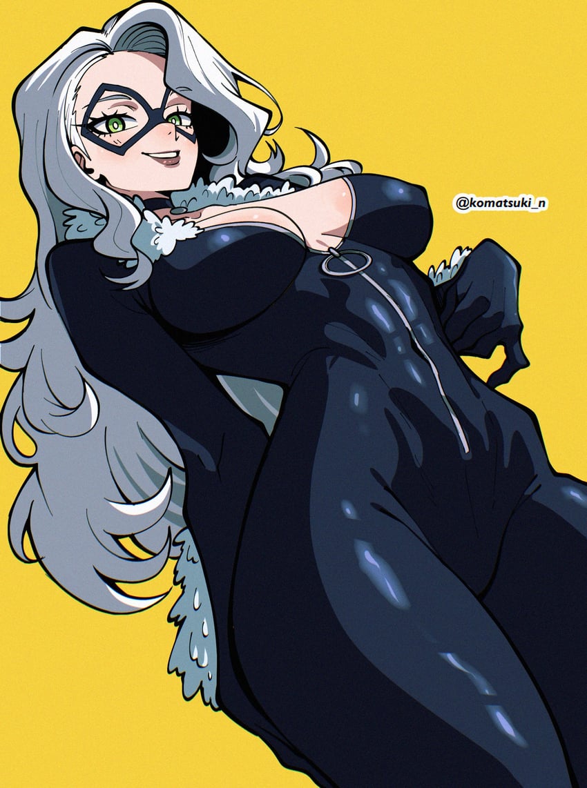 black cat and felicia hardy (marvel and 1 more) drawn by komatsuki_n