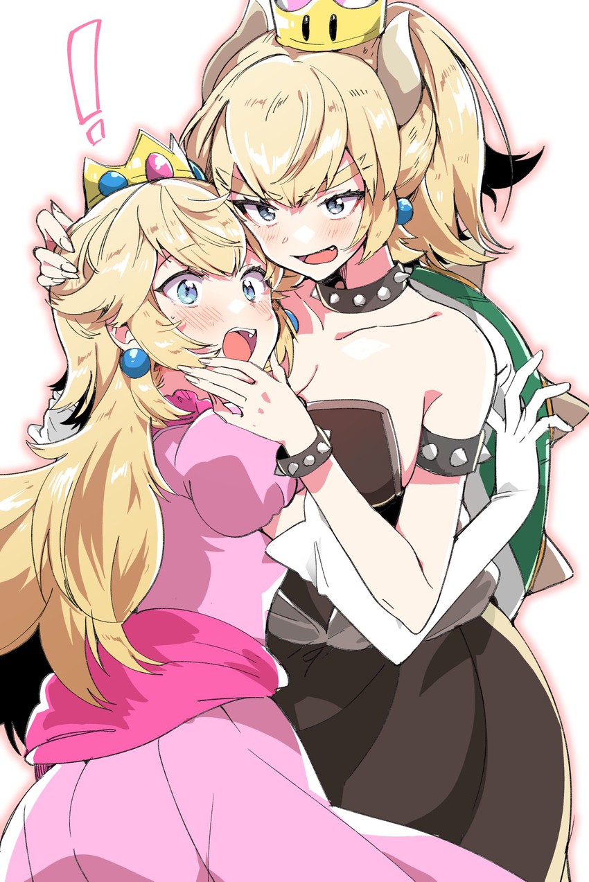 princess peach and bowsette (mario and 1 more) drawn by takeshima_eku