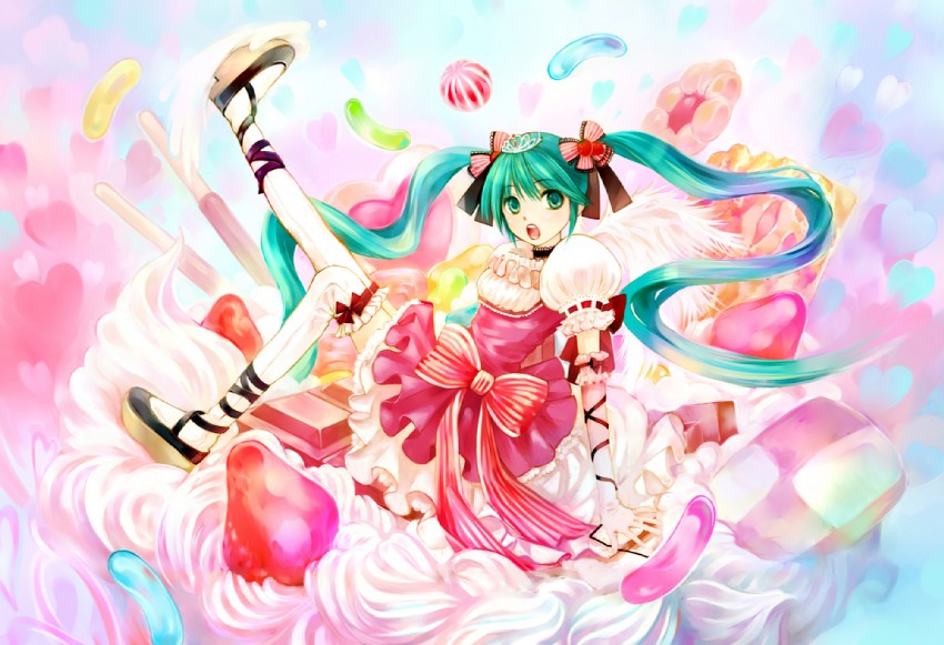 hatsune miku (vocaloid and 1 more) drawn by onei-akira