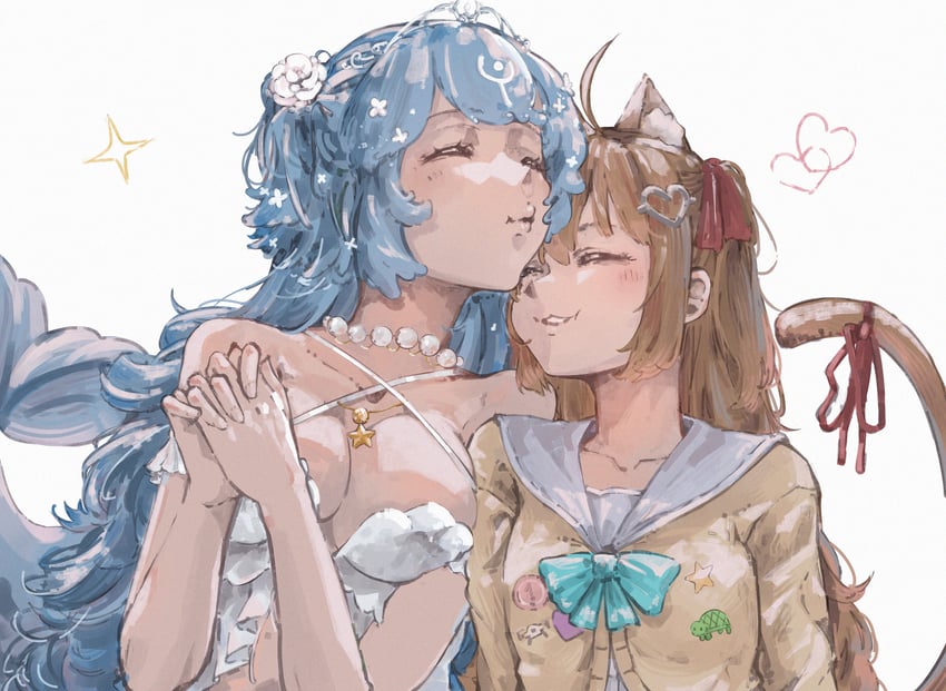 neuro-sama and bao (indie virtual youtuber and 2 more) drawn by kan1360