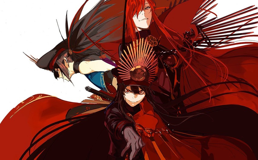 oda nobunaga and oda kippoushi (fate and 2 more) drawn by pako_(pakosun)