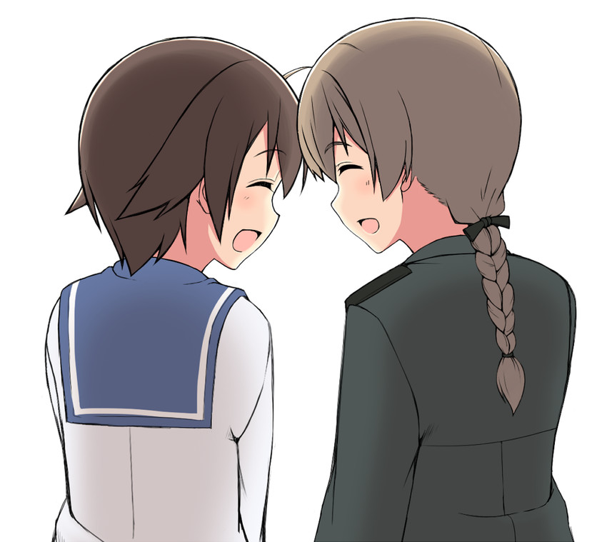 miyafuji yoshika and lynette bishop (world witches series and 1 more) drawn by momiji7728
