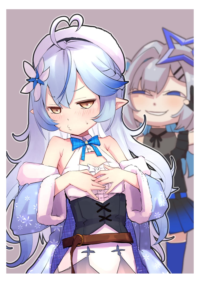 amane kanata and yukihana lamy (hololive) drawn by mitsuru_(uramitsuru1206)