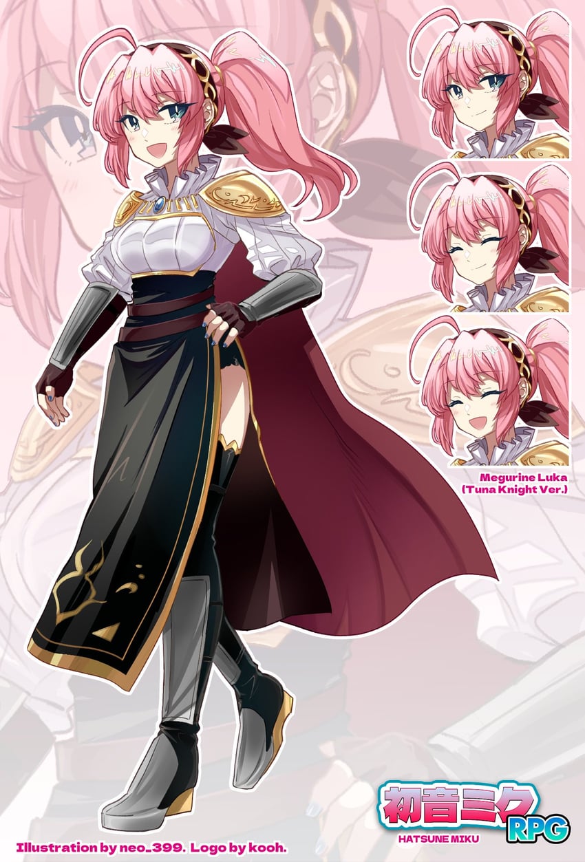 megurine luka (vocaloid and 1 more) drawn by neo_(neo_399)