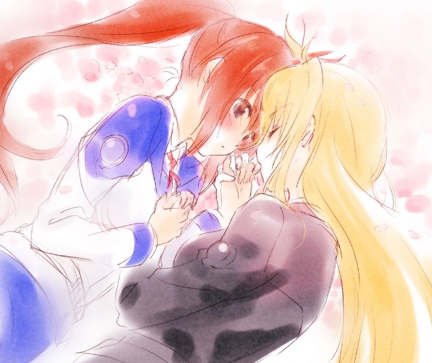 fate testarossa and takamachi nanoha (lyrical nanoha and 1 more) drawn by tokoharu