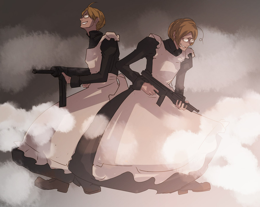 america and canada (axis powers hetalia) drawn by ddd-mmm