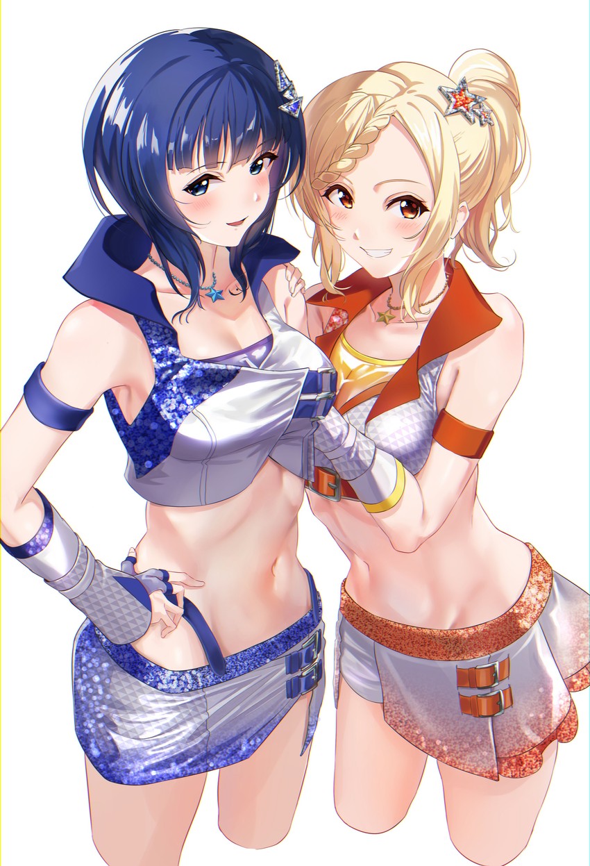 miyashita ai and asaka karin (love live! and 2 more) drawn by moshi_(0364p)