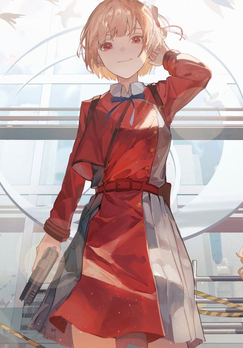 nishikigi chisato (lycoris recoil) drawn by karasuro