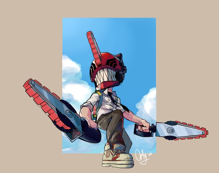 denji (splatoon and 2 more) drawn by orly_custer