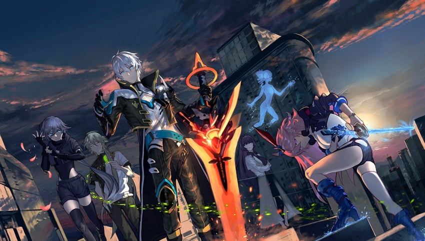 fu hua, yae sakura, kevin kaslana, su, mei, and 1 more (honkai and 1 more) drawn by skavenprime