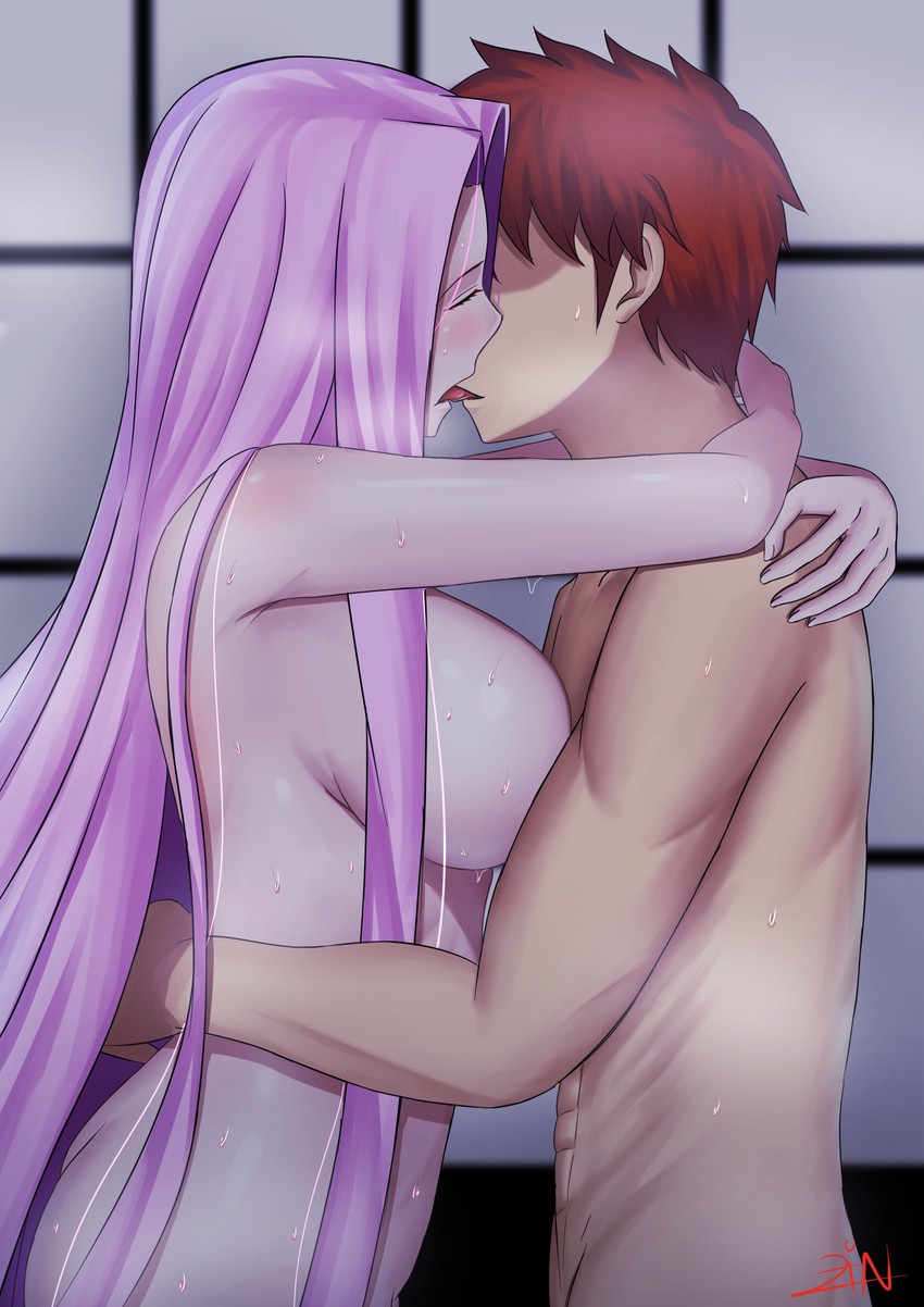 emiya shirou and medusa (fate and 2 more) drawn by zinfian