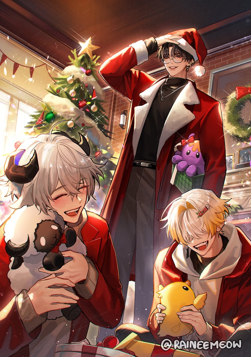 schneider, baabel, and dacapo (algorhythm project) drawn by raineemeow