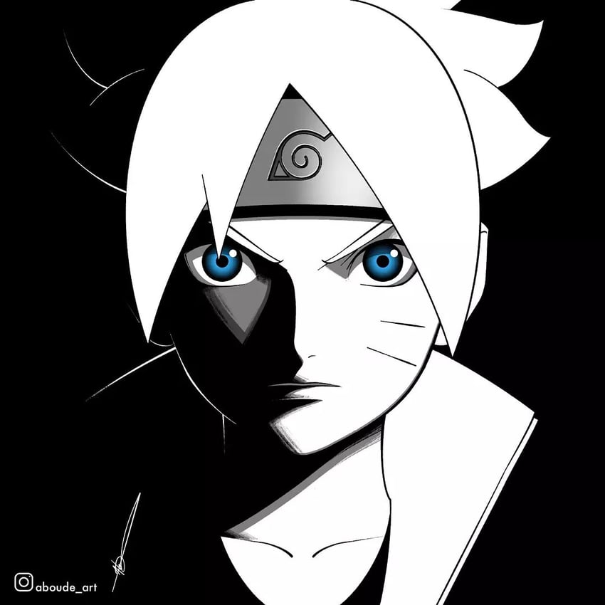 uzumaki boruto (naruto and 1 more) drawn by aboude_art