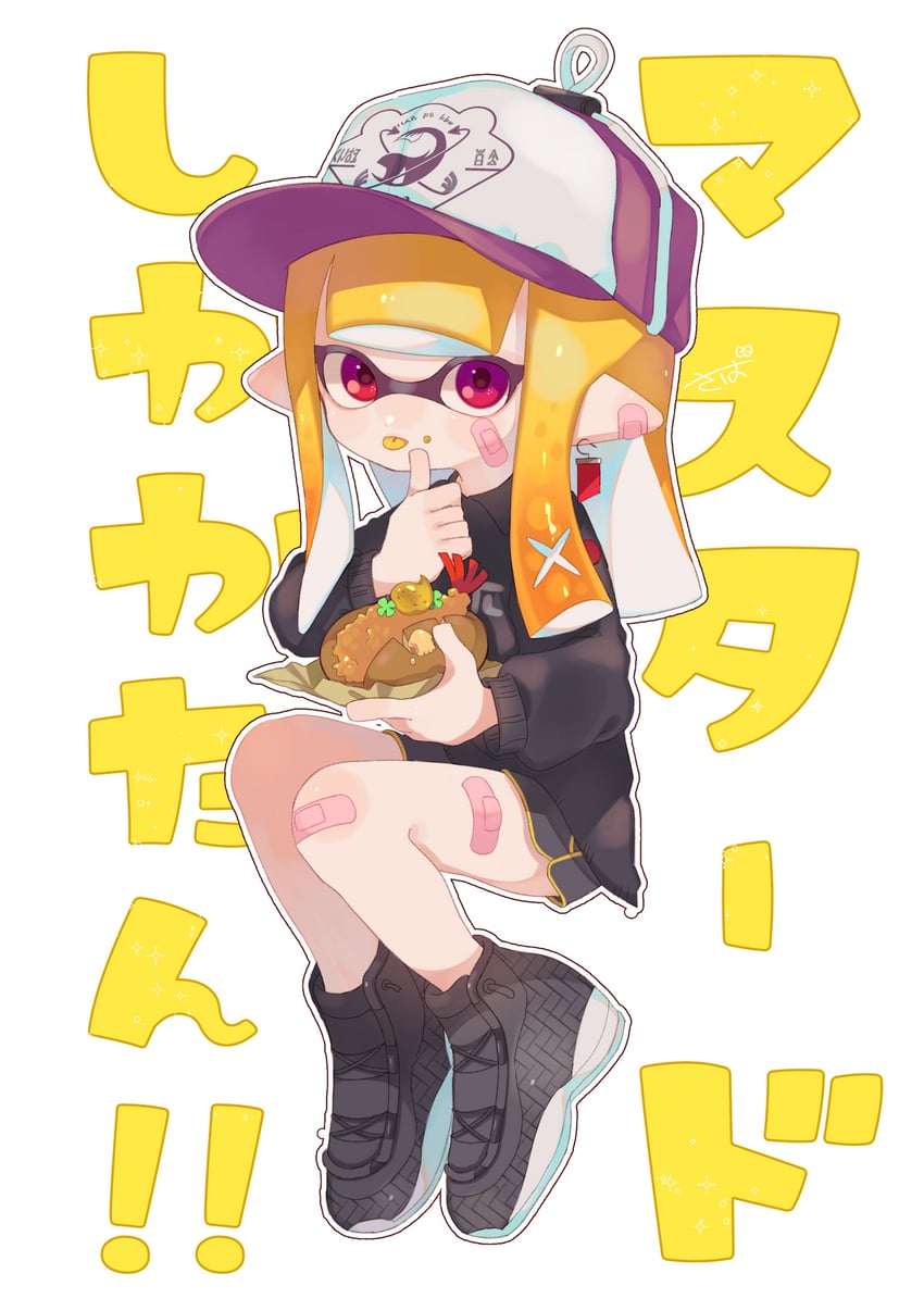 inkling player character and inkling girl (splatoon) drawn by sabata_saba