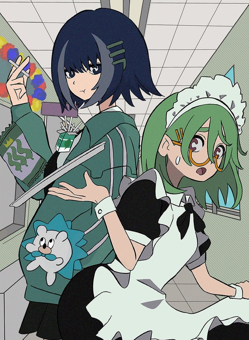 nira-chan, uniguri, and kira (zutto mayonaka de ii no ni and 1 more) drawn by ida_(idalol490)