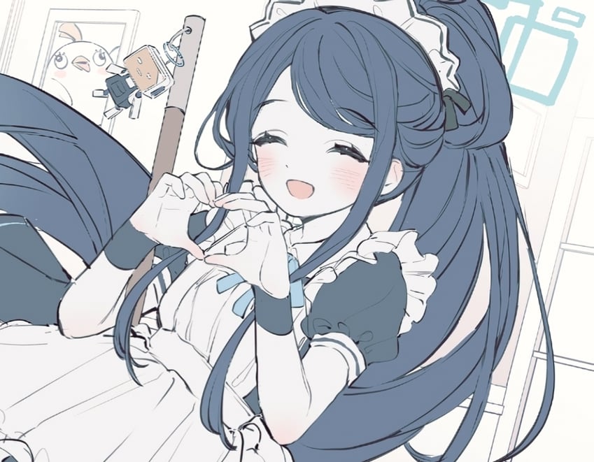 aris, peroro, and kei (blue archive) drawn by k_four_nine
