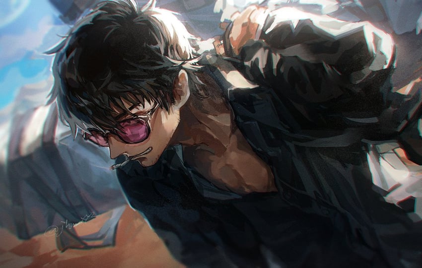 nicholas d. wolfwood (trigun and 1 more) drawn by jhm_xyz