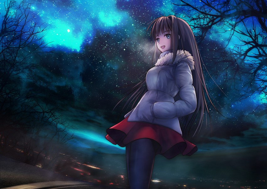 aozaki aoko (mahou tsukai no yoru) drawn by ame-kan