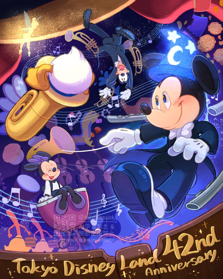 mickey mouse, minnie mouse, donald duck, tinker bell, and goofy (mickey mouse & friends and 5 more) drawn by takatmaorange