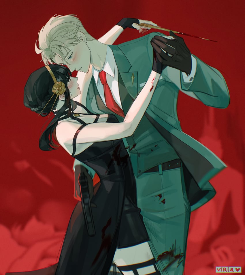 yor briar and twilight (spy x family) drawn by viria13