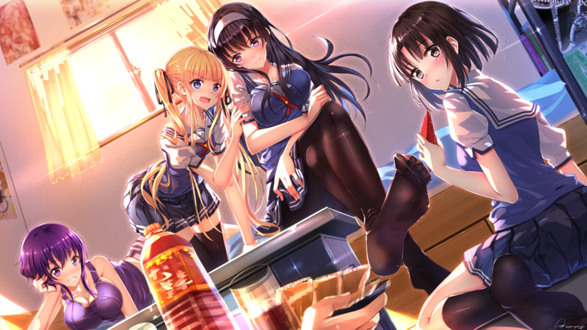 katou megumi, kasumigaoka utaha, sawamura spencer eriri, and hyoudou michiru (saenai heroine no sodatekata) drawn by swordsouls
