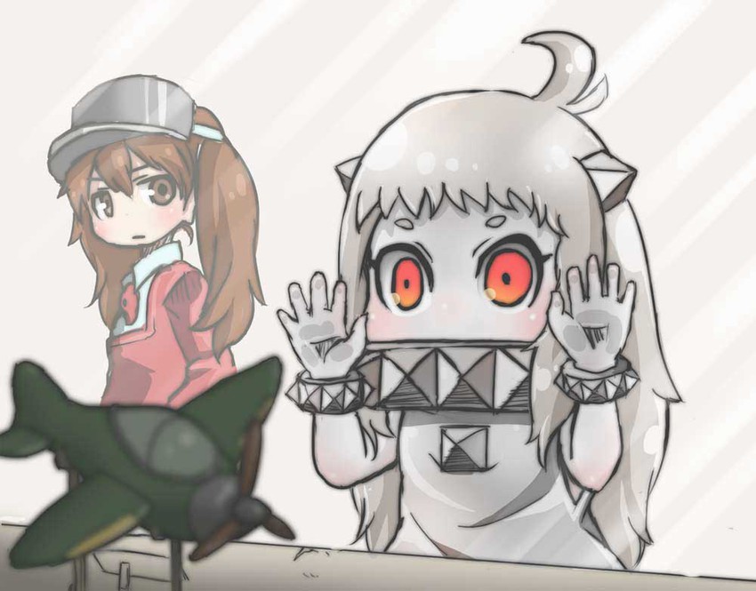 ryuujou and northern ocean princess (kantai collection) drawn by chamaji