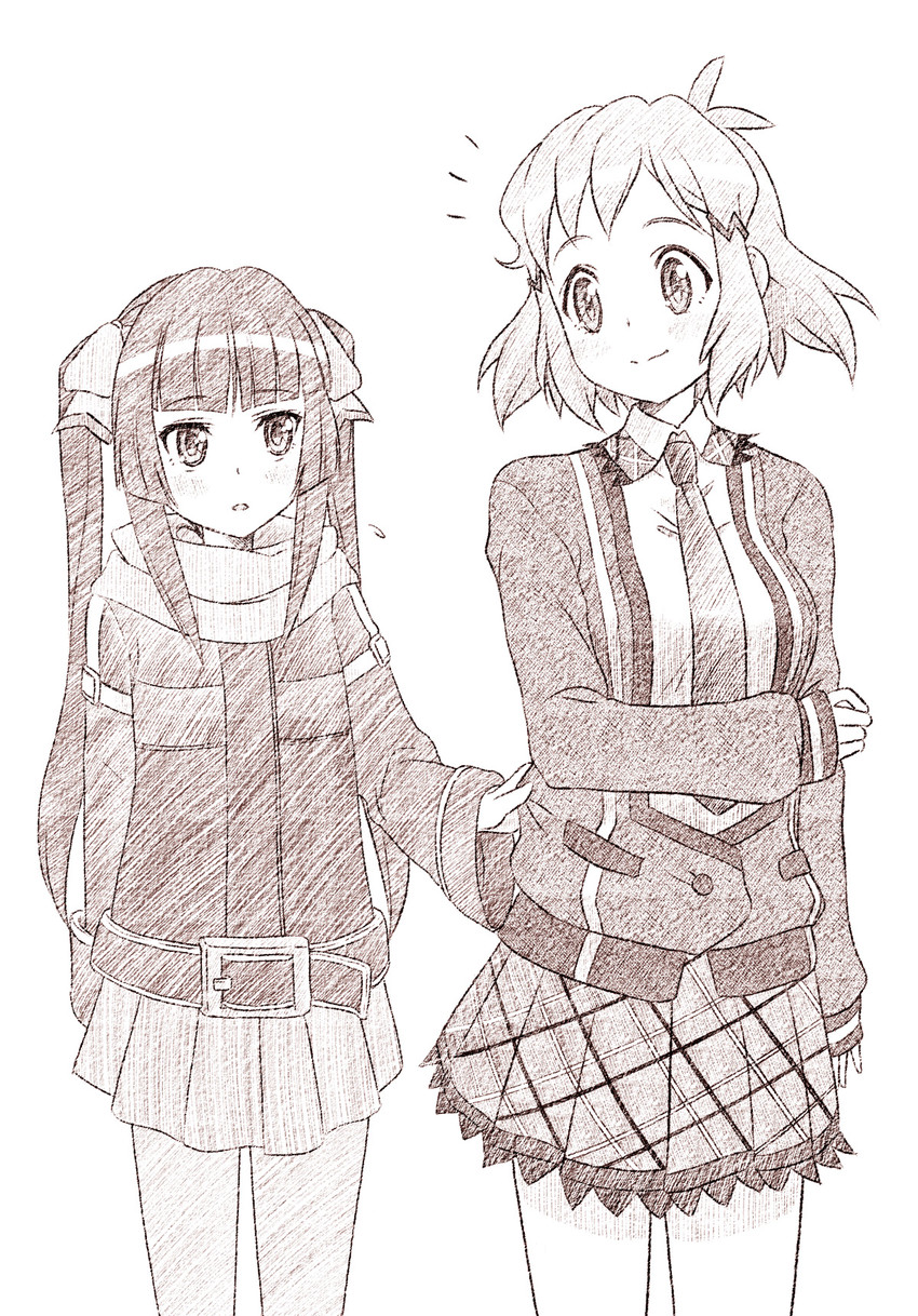 tachibana hibiki and tsukuyomi shirabe (senki zesshou symphogear) drawn by unyon