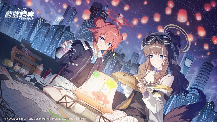 hibiki and maki (blue archive)
