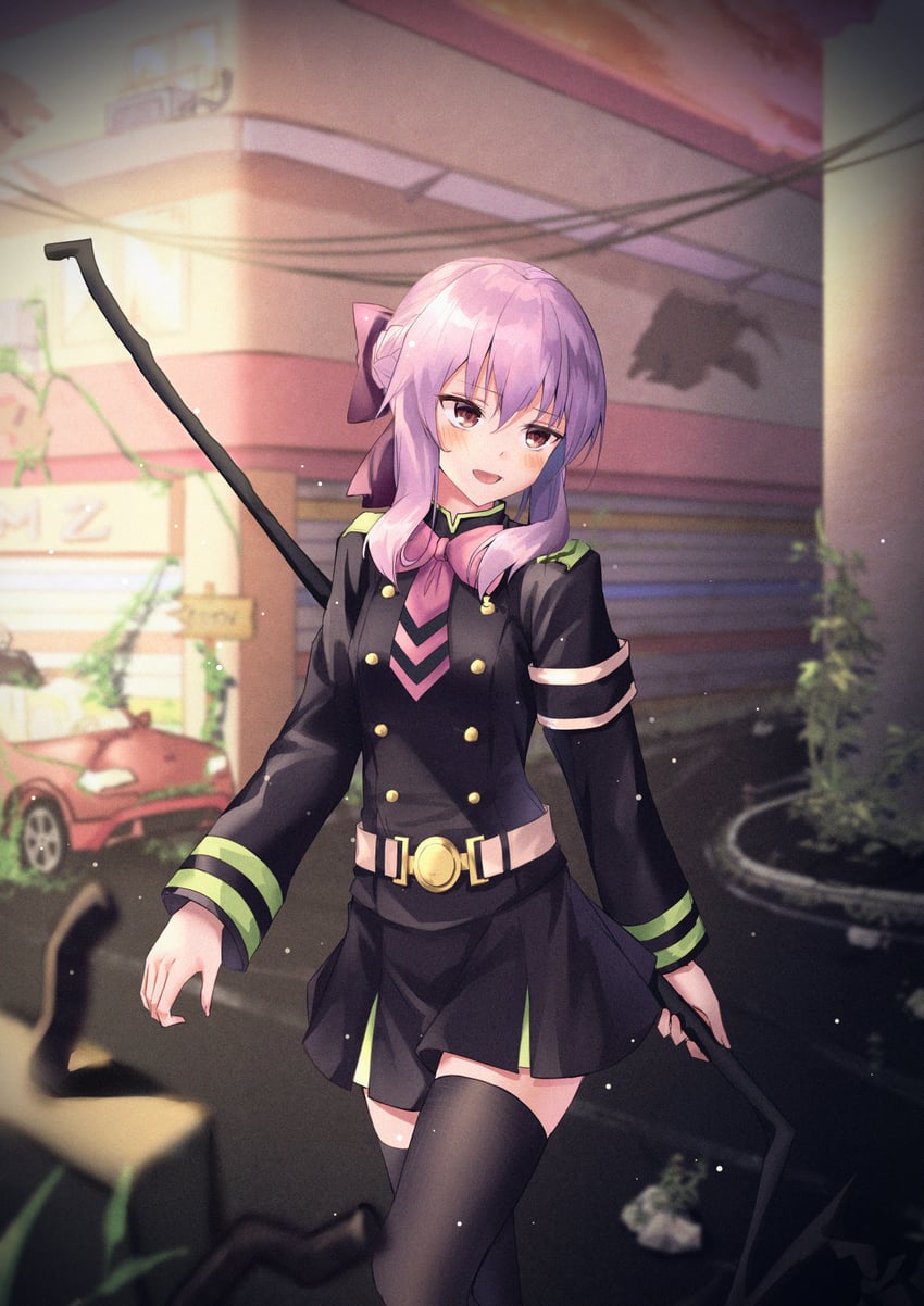 hiiragi shinoa (owari no seraph) drawn by mizu_(aple_getam)