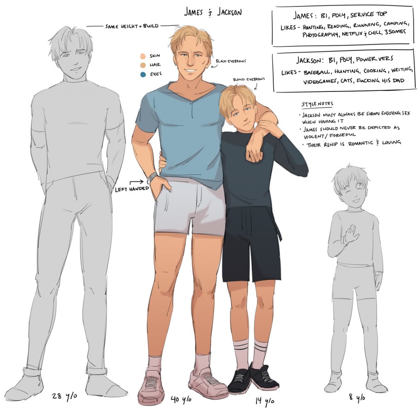 james riley and jackson riley (original) drawn by jackhe