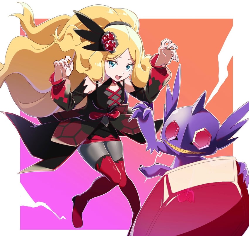sableye, caitlin, and mega sableye (pokemon and 1 more) drawn by ko_izumi_hida