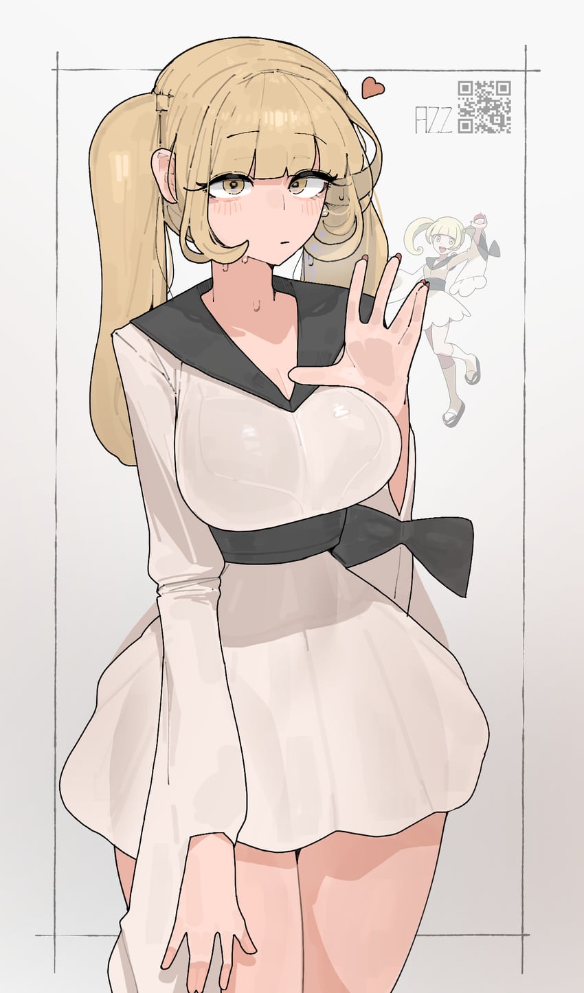 furisode girl and furisode girl katherine (pokemon and 1 more) drawn by azz0422